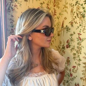 Celine Triomphe Sunglasses in tortoise brown